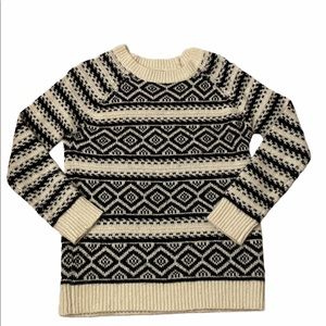 Womens knitted graphic sweater